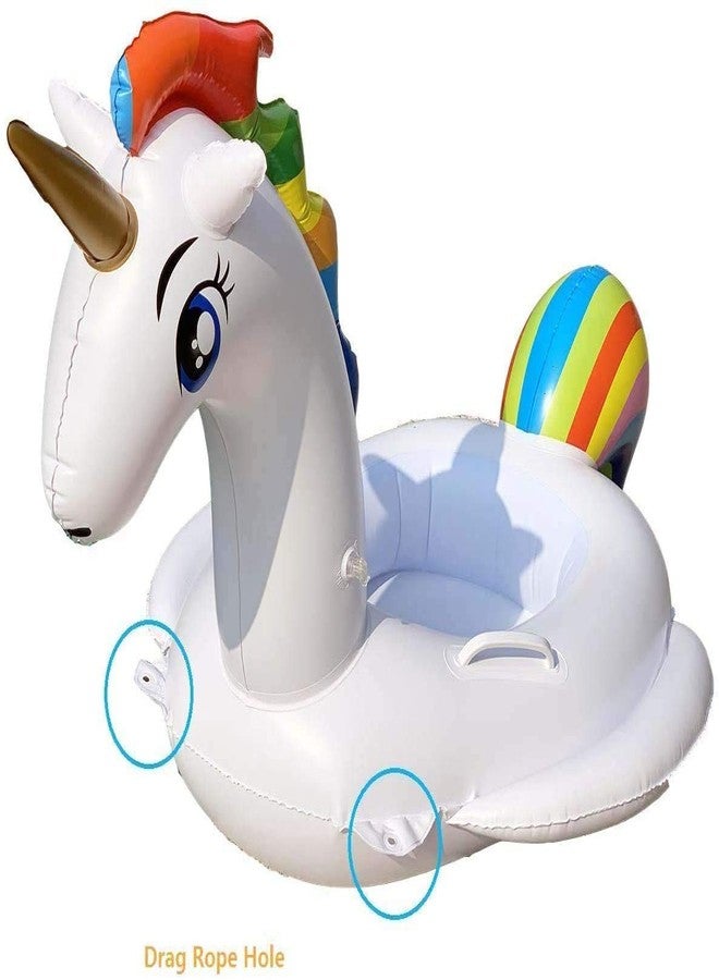 AuRiver Baby Pool Float Unicorn Toddlers Floaties Infant Inflatable Swimming Ring with Handles, Summer Party Lounge Raft Decorations for Kids - Image 4